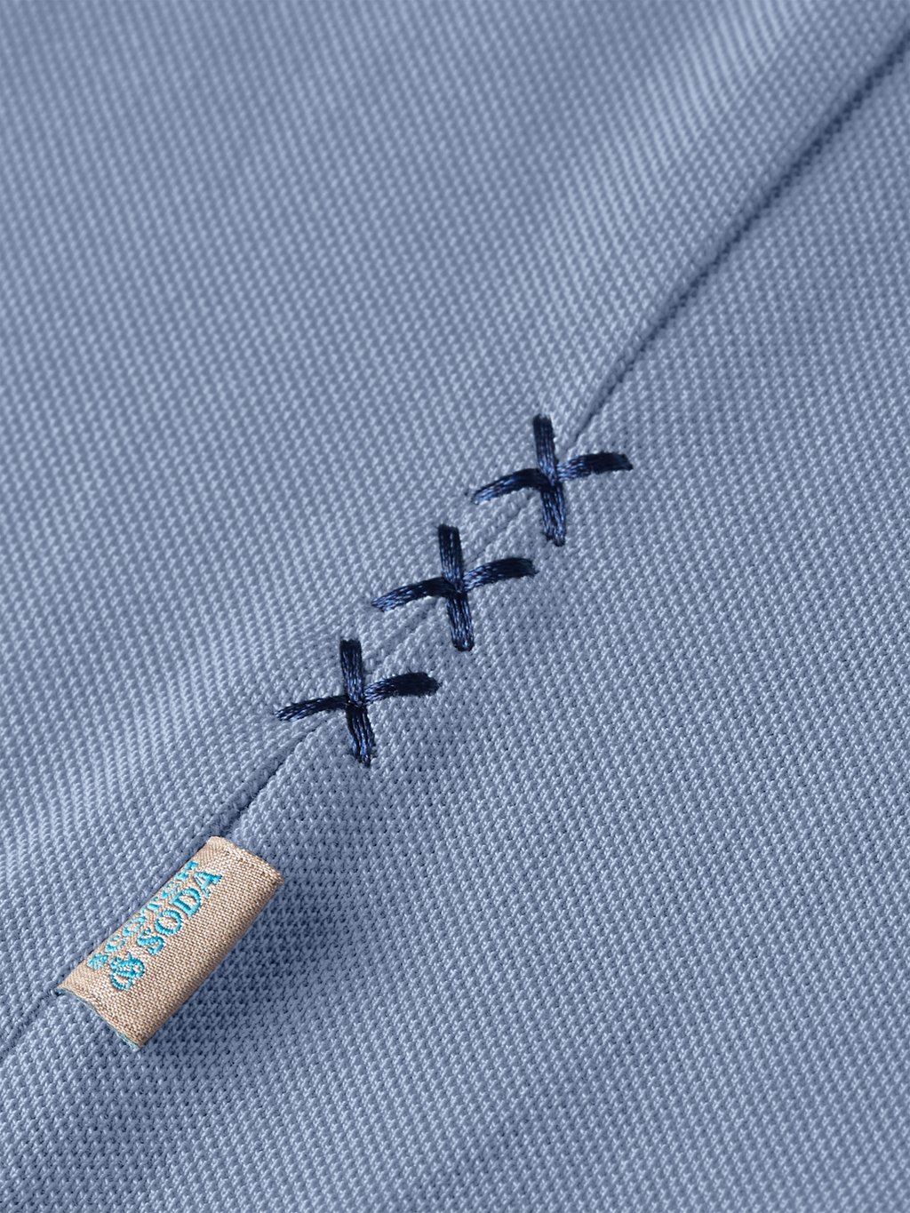 Polo 3 Croix Piqué Teint en pièce Coupe décontractée
