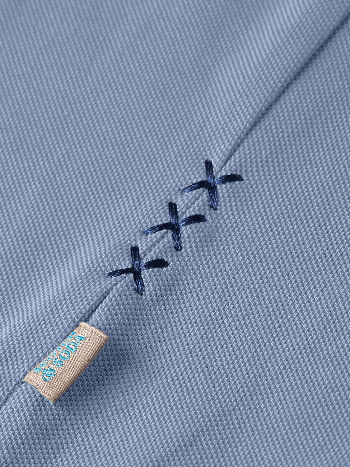 Polo 3 Croix Piqué Teint en pièce Coupe décontractée