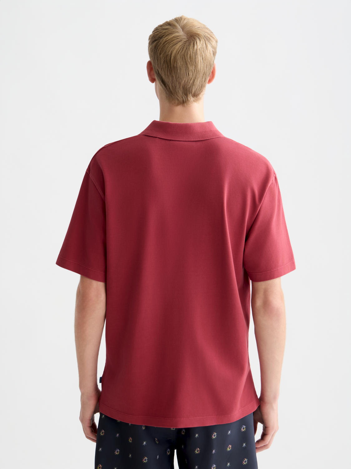 3 Crosses Pique Relaxed-Fit Garment-Dyed Polo