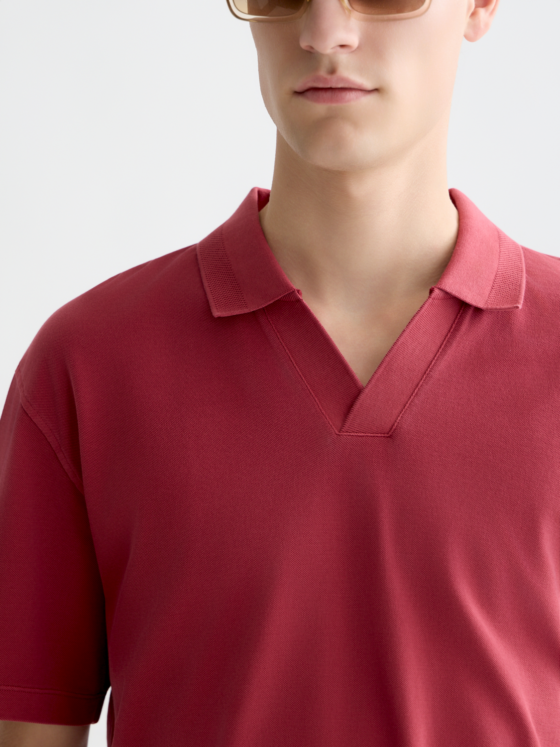 3 Crosses Pique Relaxed-Fit Garment-Dyed Polo