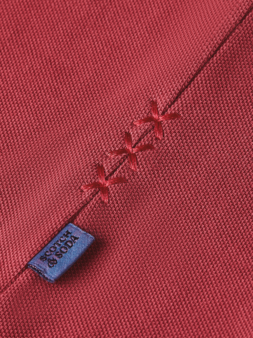 3 Crosses Pique Relaxed-Fit Garment-Dyed Polo