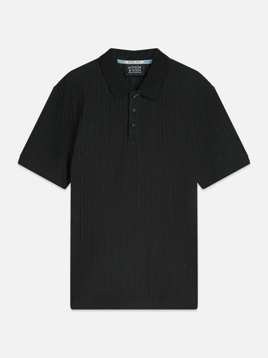 Polo décontracté à côtes texturées