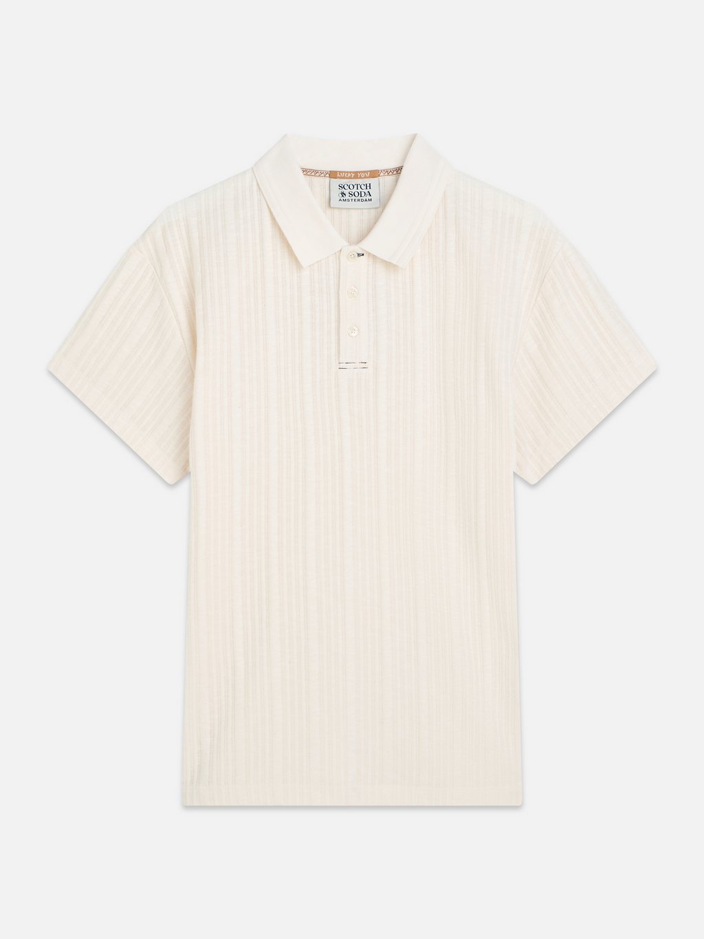 Structured Ribbed Relaxed-Fit Polo