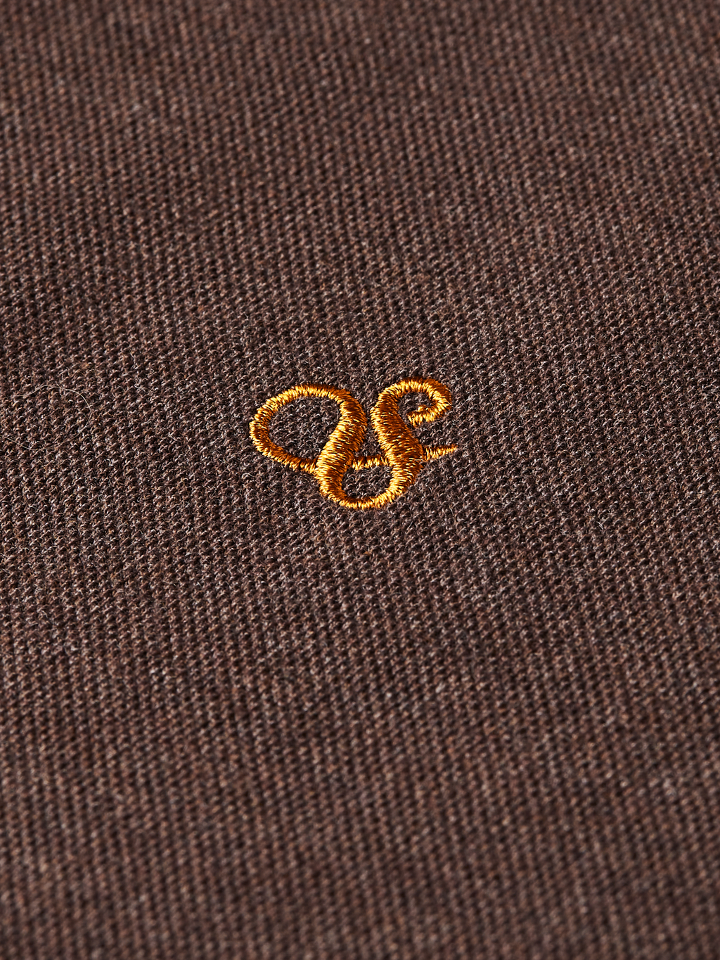 Polo à logo poitrine Melange coupe droite