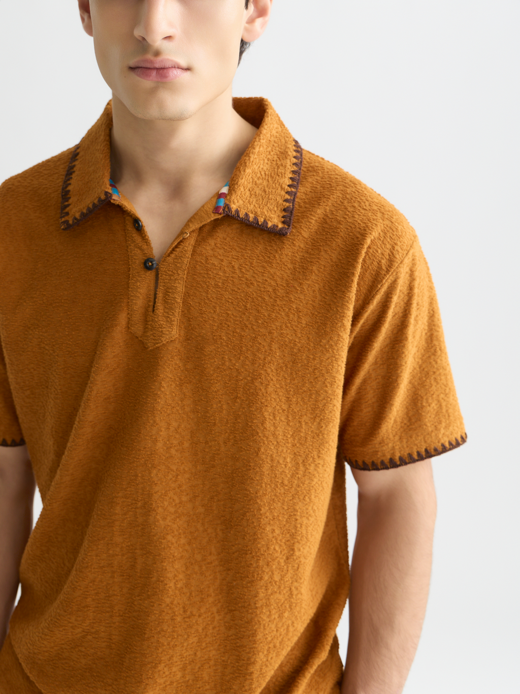 Relaxedfit Jacquard Towelling Polo