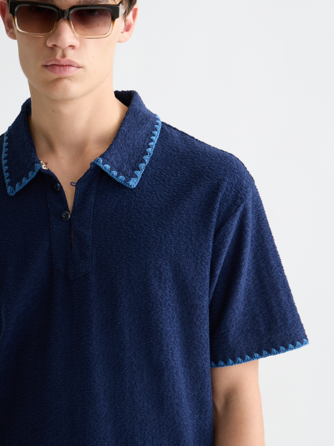 Relaxedfit Jacquard Towelling Polo
