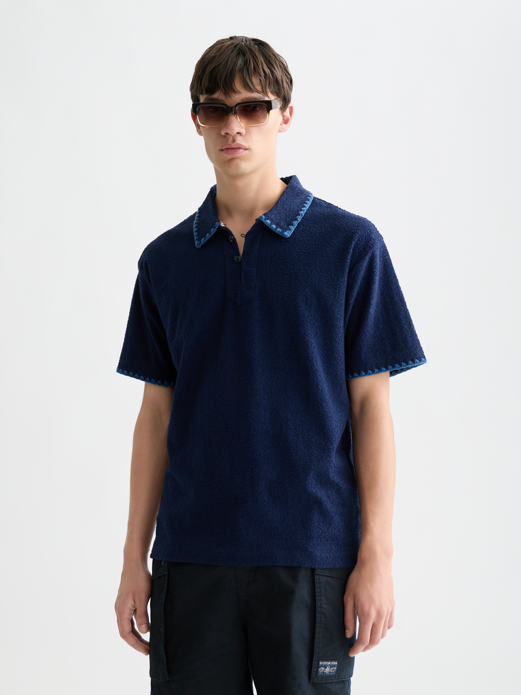 Relaxedfit Jacquard Towelling Polo