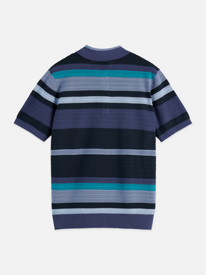 Knitted Striped Regular-Fit Polo