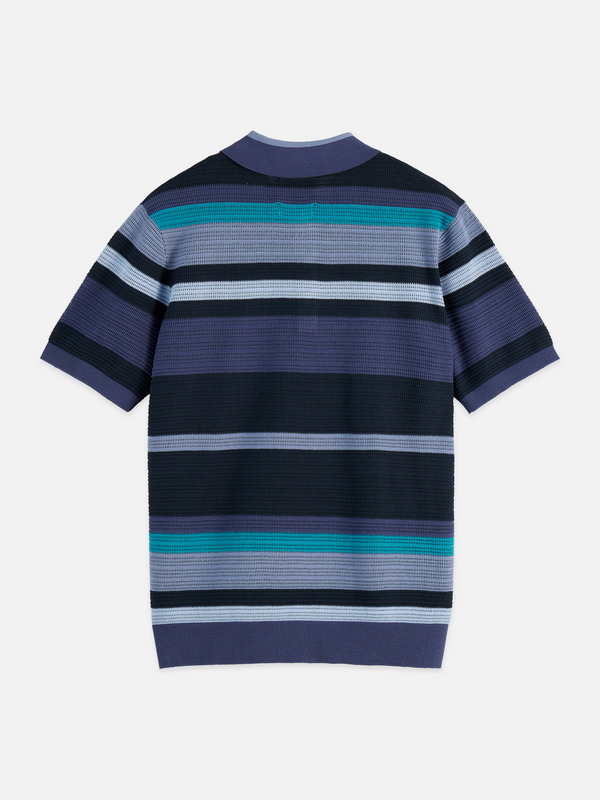 Knitted Striped Regular-Fit Polo