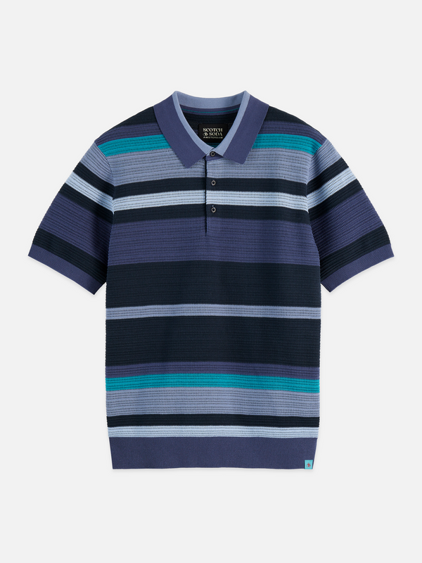 Knitted Striped Regular-Fit Polo