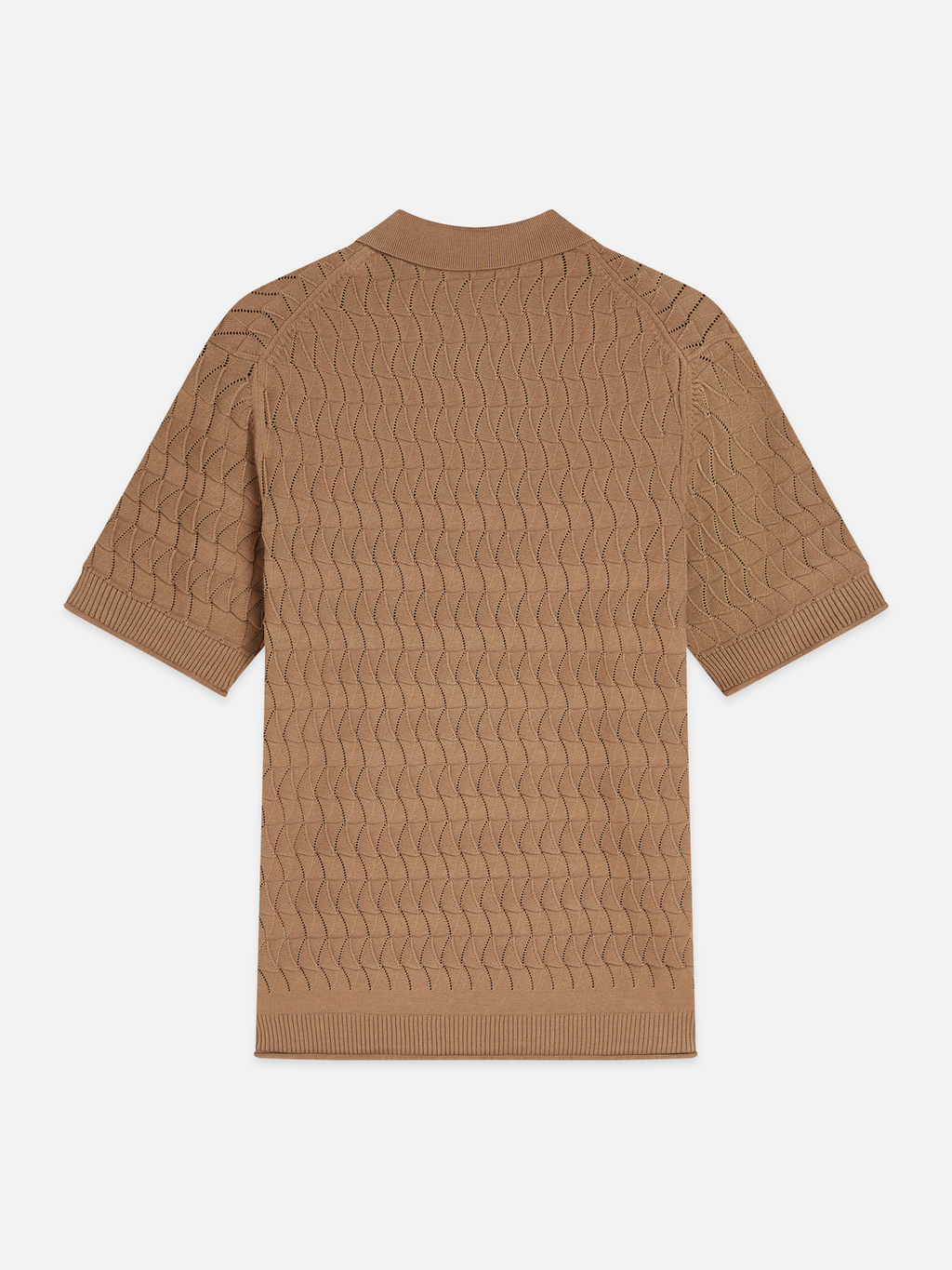 Pointelle Knitted Regular Fit Polo