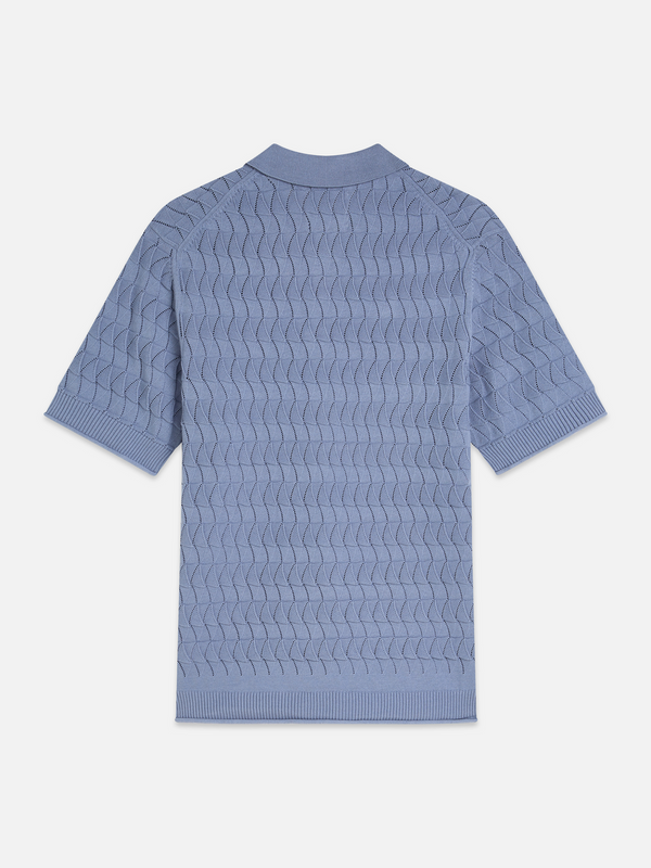 Pointelle Knitted Regular Fit Polo
