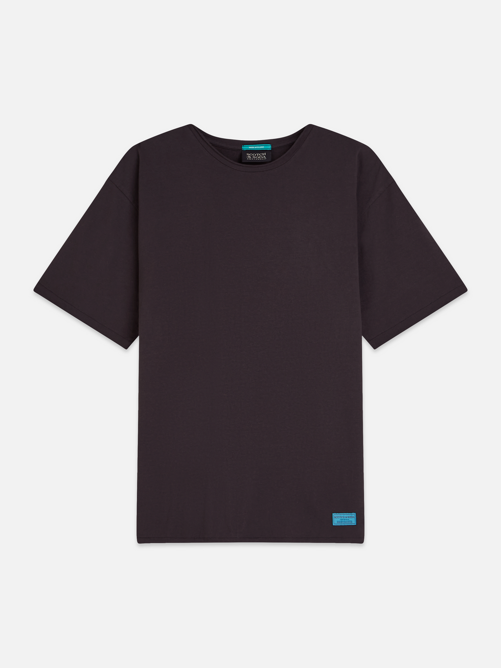 Garment-dyed T-Shirt in entspannter Passform mit offenen Kanten