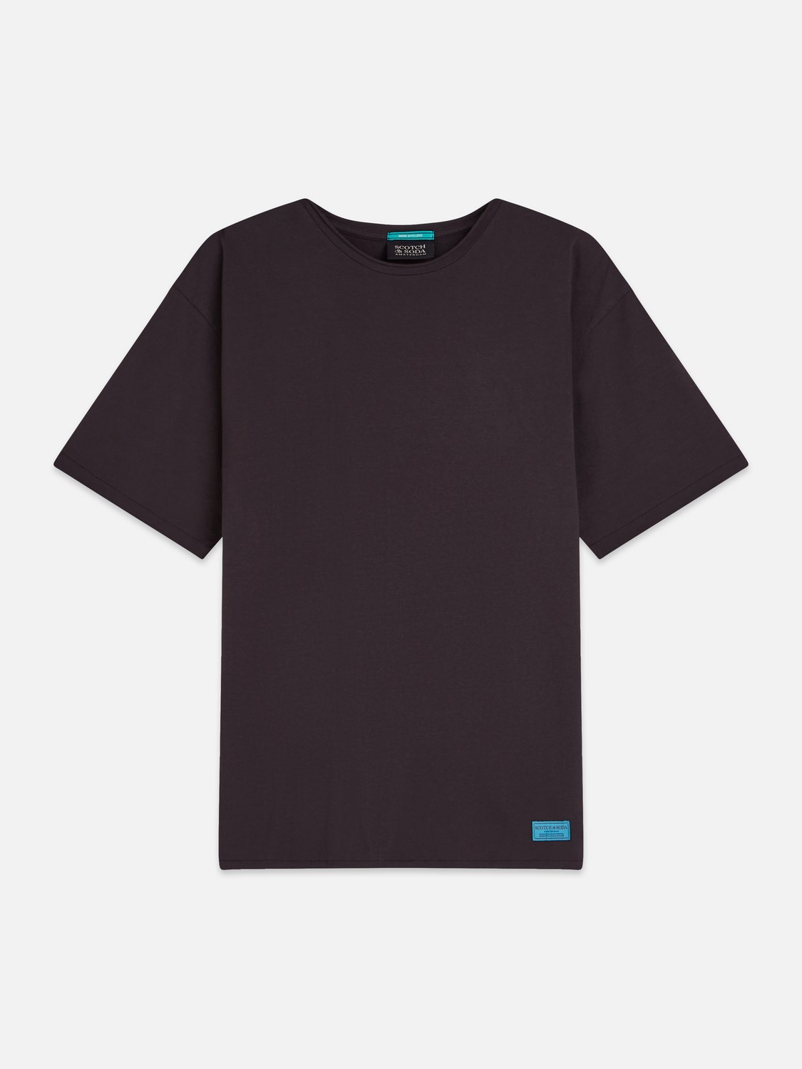 Garment-dyed T-Shirt in entspannter Passform mit offenen Kanten
