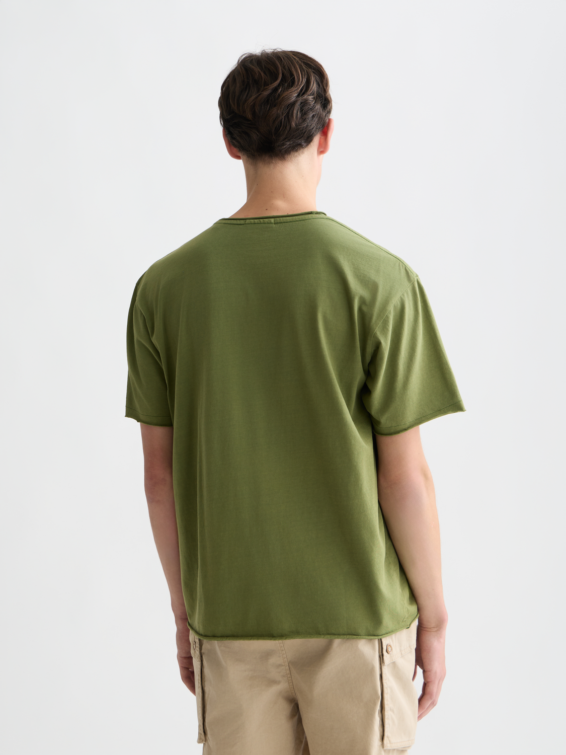 Essentials – Raw Edge Relaxed-Fit Garment Dyed T-Shirt