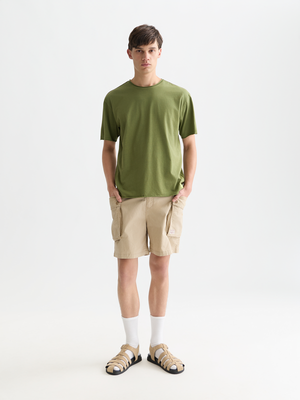 Essentials – Raw Edge Relaxed-Fit Garment Dyed T-Shirt
