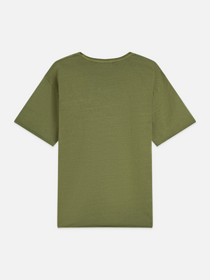 Essentials – Raw Edge Relaxed-Fit Garment Dyed T-Shirt