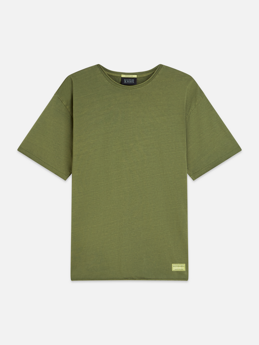 Essentials – Raw Edge Relaxed-Fit Garment Dyed T-Shirt