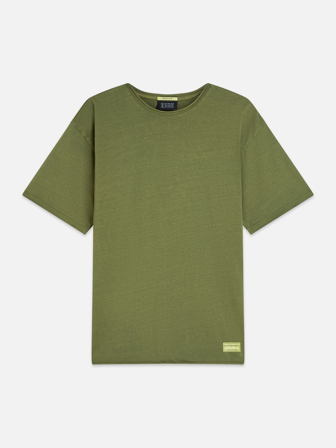 Essentials – Raw Edge Relaxed-Fit Garment Dyed T-Shirt