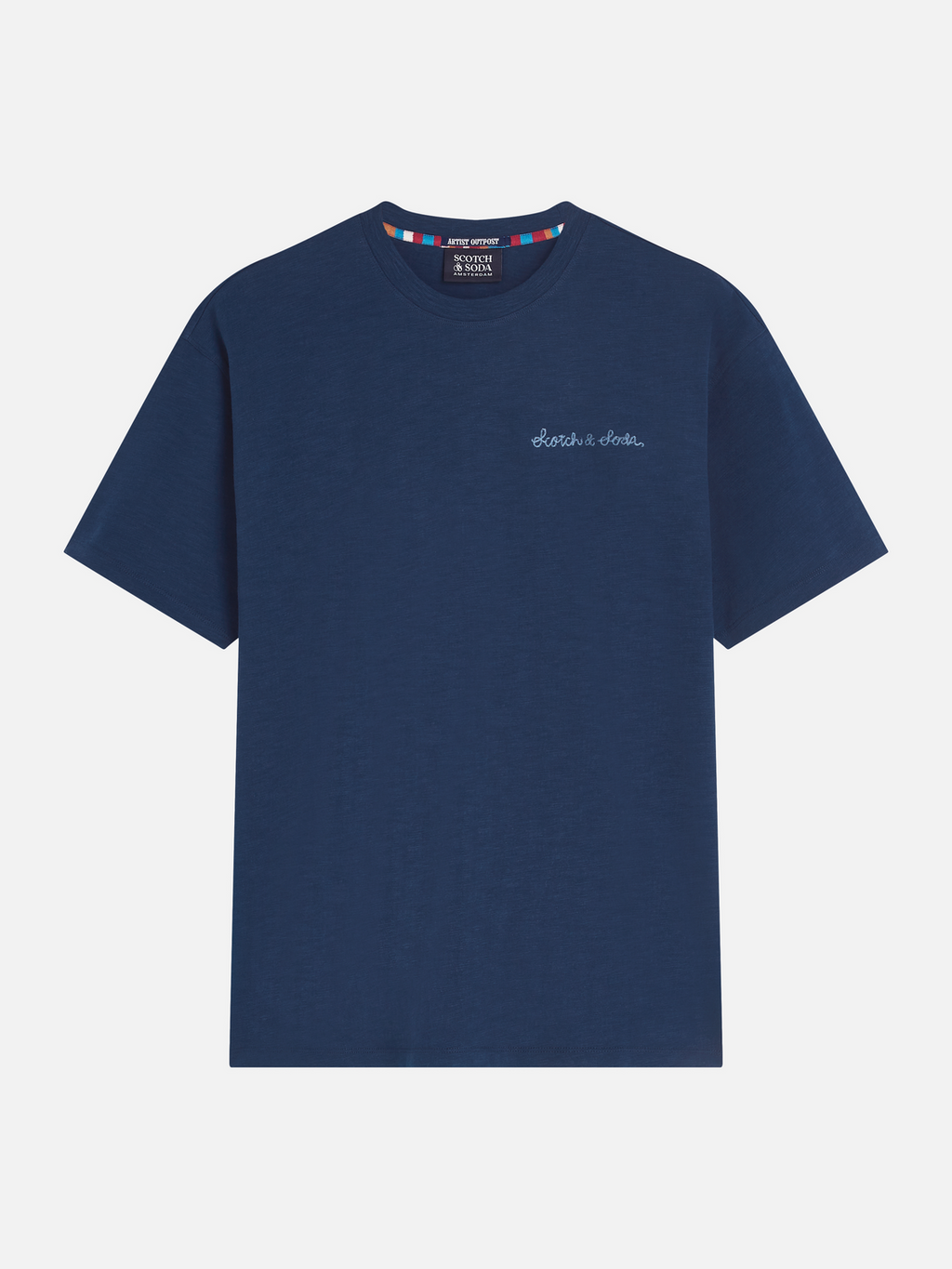 Slub-Yarn Chest Pocket Artwork Relaxed-Fit T-Shirt