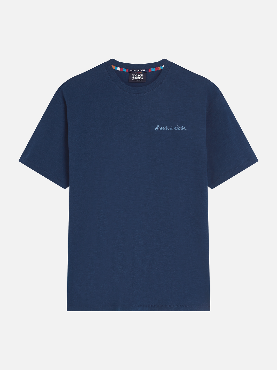 Slub-Yarn Chest Pocket Artwork Relaxed-Fit T-Shirt