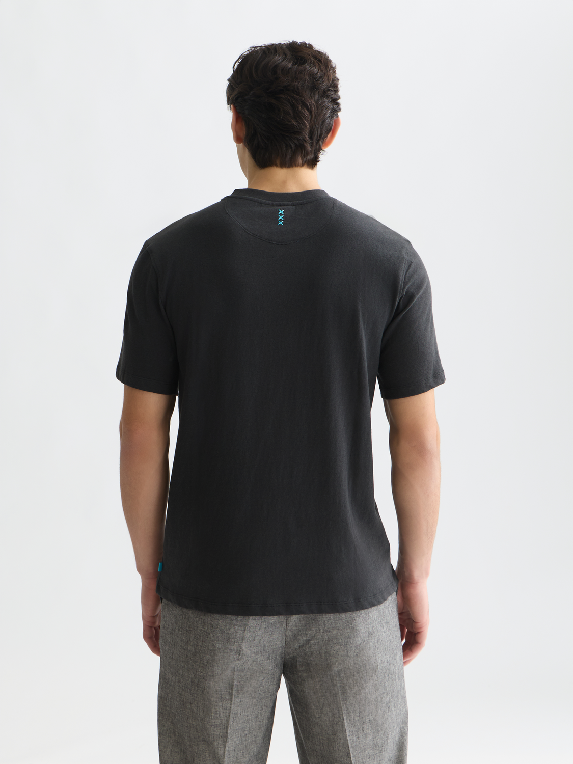 3 Crosses Cotton-Linen Regular-Fit T-Shirt