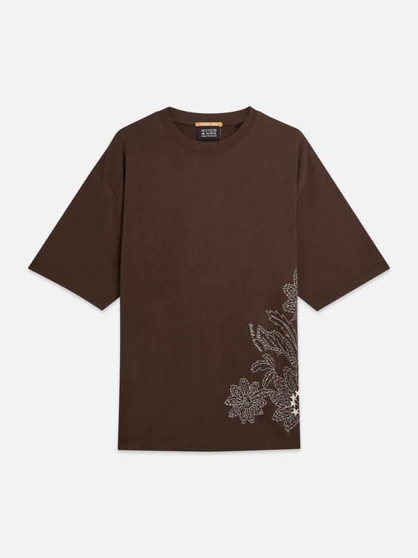 Embroidered Artwork Loose-Fit T-Shirt