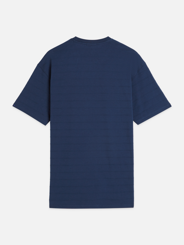 T-shirt jacquard structuré à coupe décontractée
