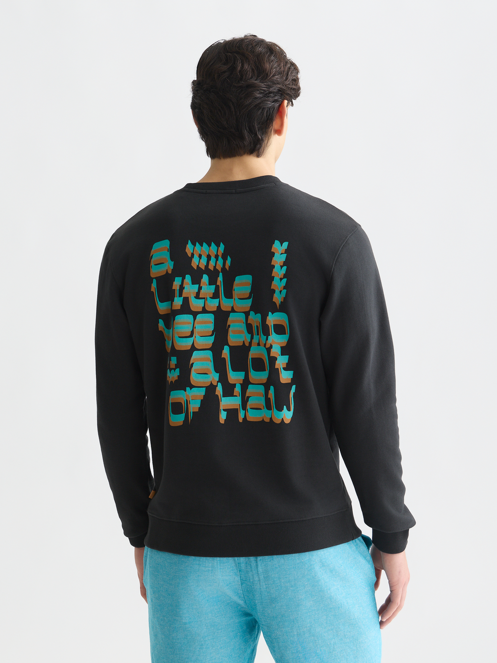 Sweat-shirt coupe classique avec illustrations avant et arrière