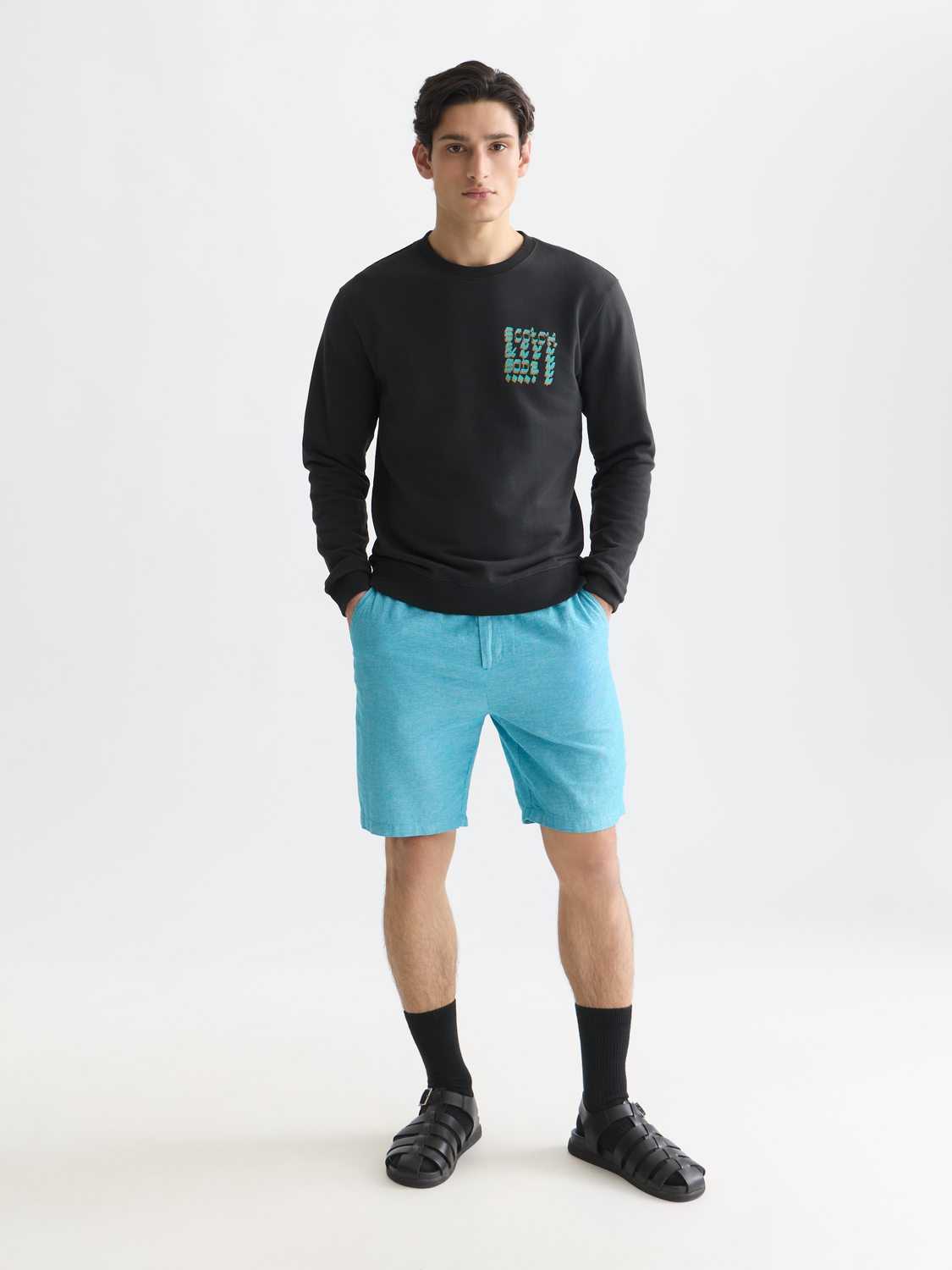 Sweatshirt mit Front- und Rückenprint in regulärer Passform