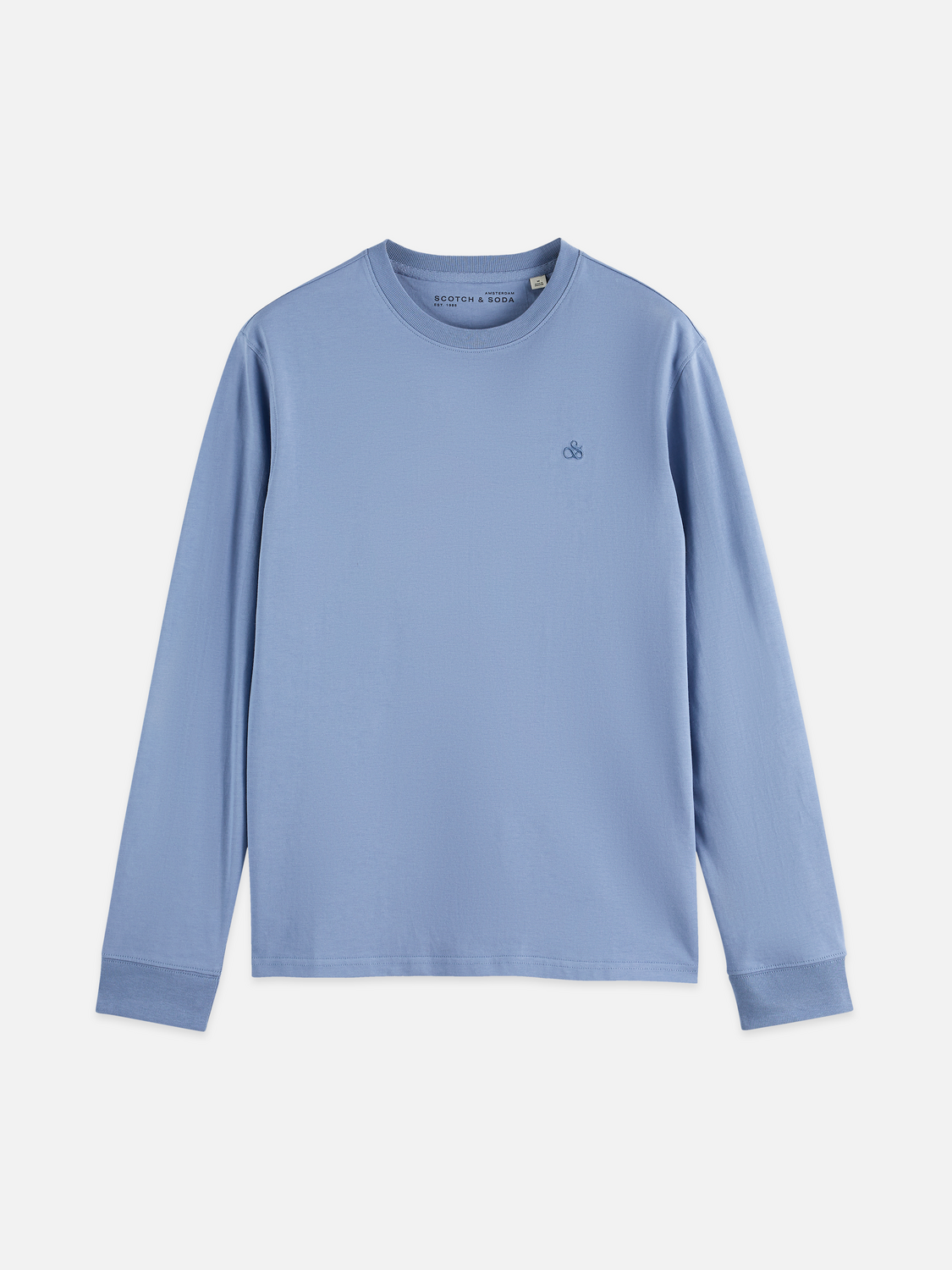 Langärmliges T-Shirt mit Brustlogo im Regular-Fit