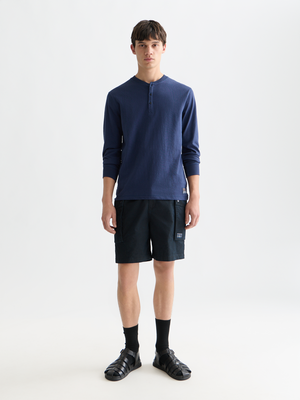 Henley Slub Yarn Regularfit Longsleeved Tshirt