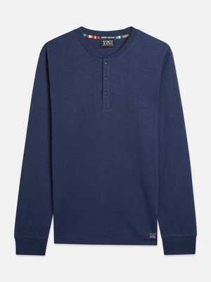Henley Slub Yarn Regularfit Longsleeved Tshirt