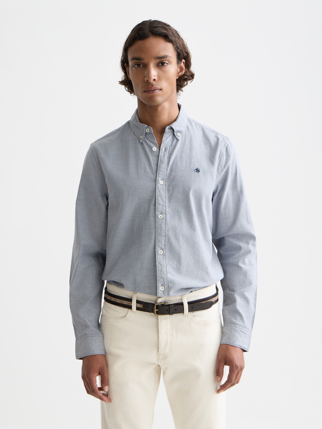 Chemise Oxford Coupe Droite Unie Saisonnière