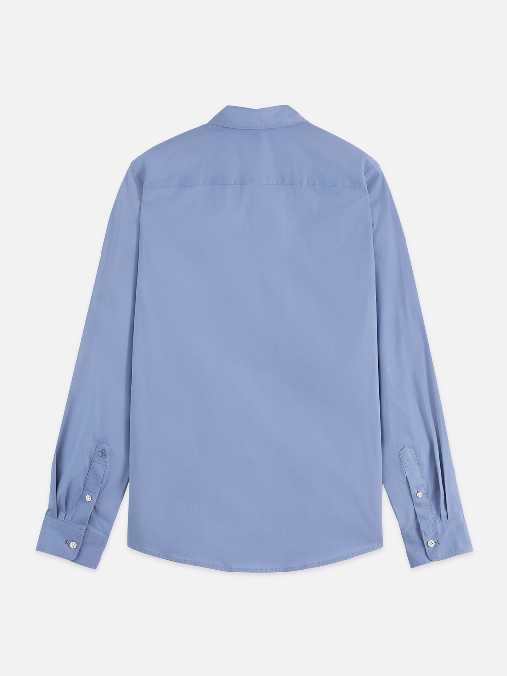 Chemise ajustée en popeline de coton uni saisonnier