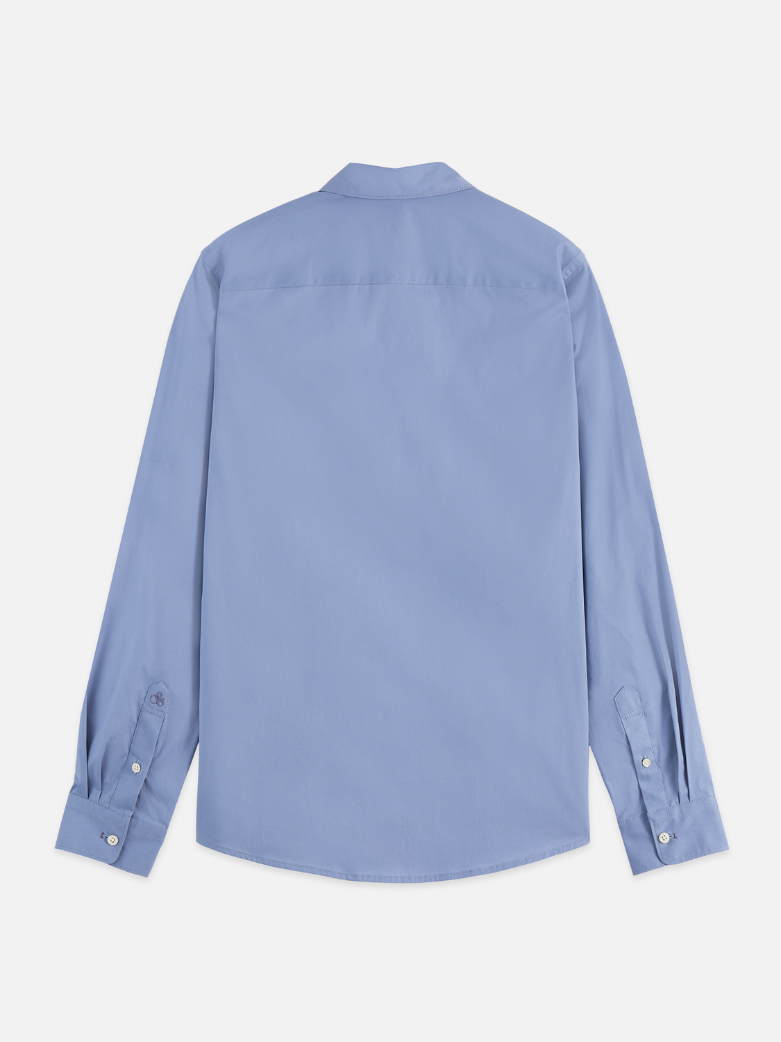 Chemise ajustée en popeline de coton uni saisonnier