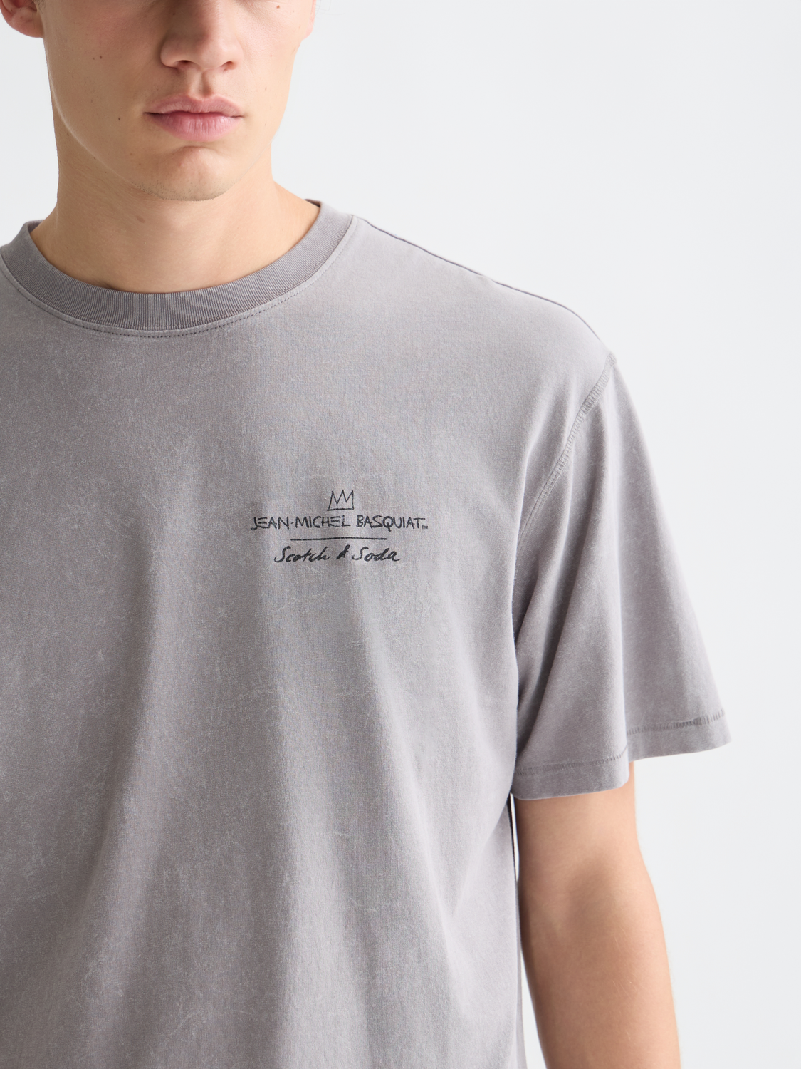 Scotch & Soda x Basquiat Front And Back Artwork Relaxed-Fit T-Shirt