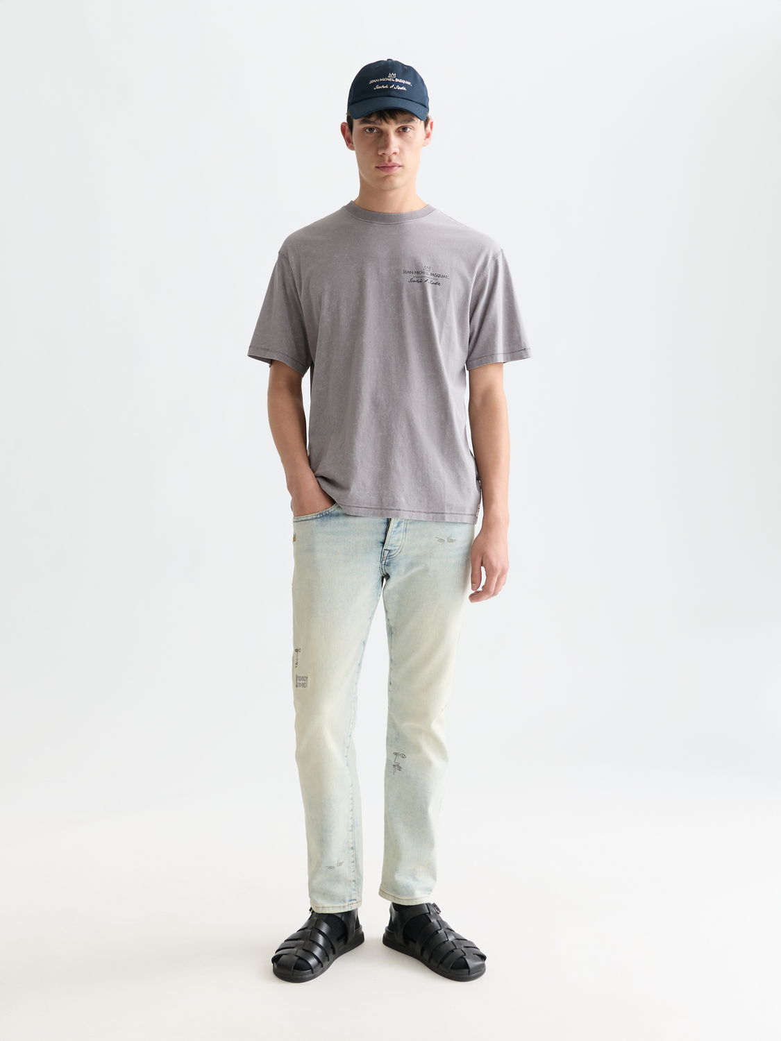 Scotch & Soda x Basquiat Front And Back Artwork Relaxed-Fit T-Shirt