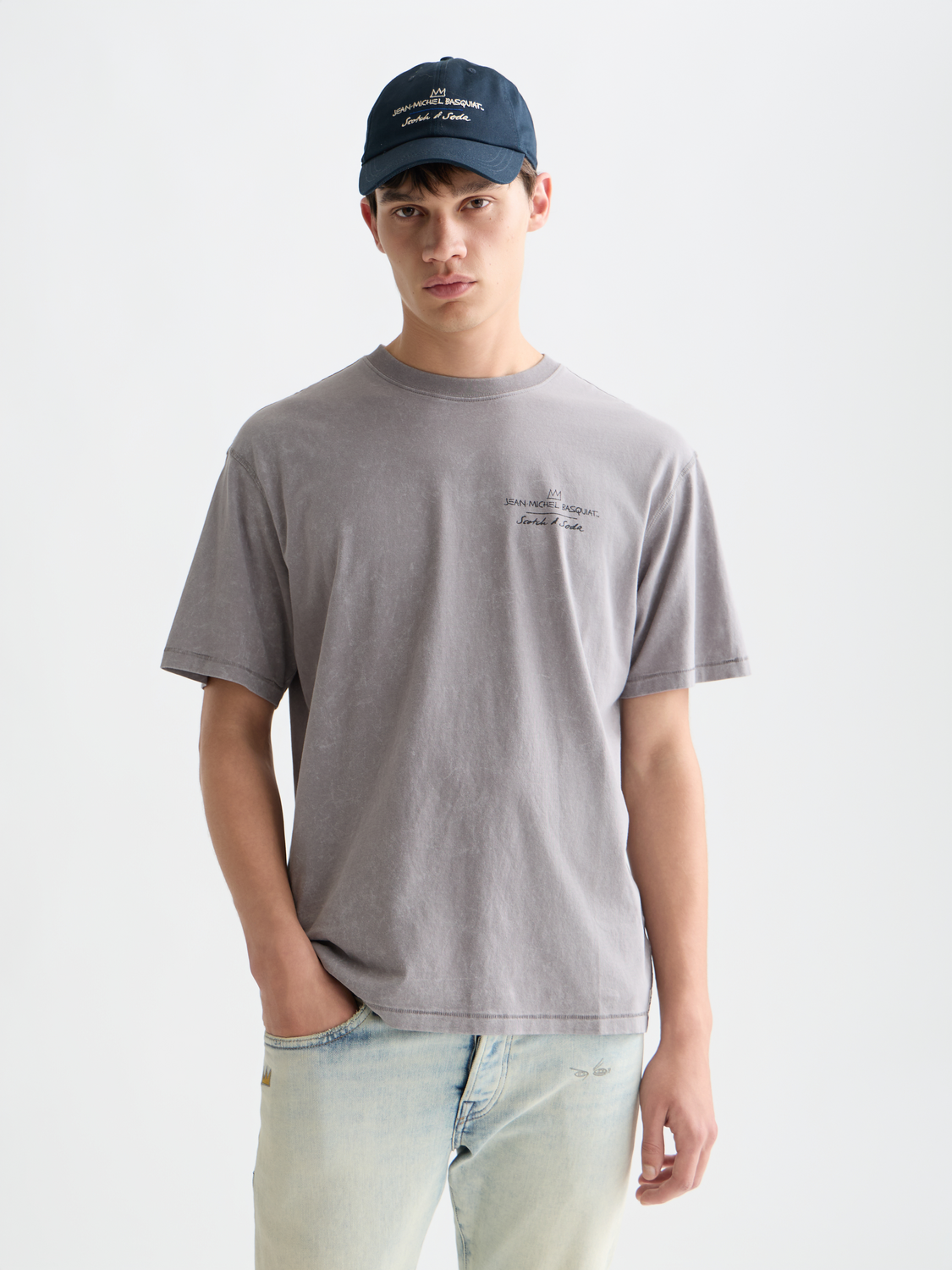 Scotch & Soda x Basquiat Front And Back Artwork Relaxed-Fit T-Shirt