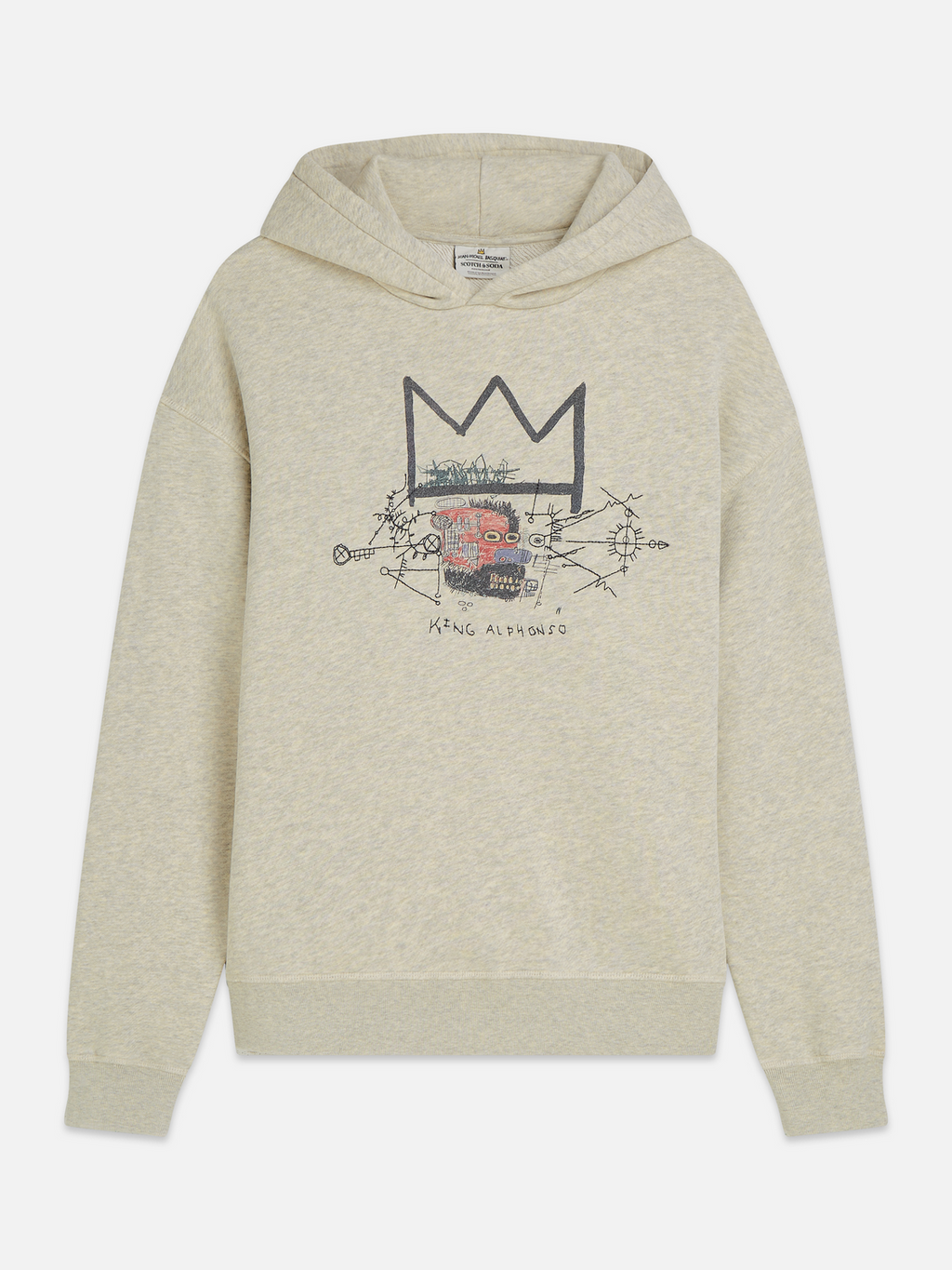 Basquiat Washed Artwork Relaxedfit Hoodie