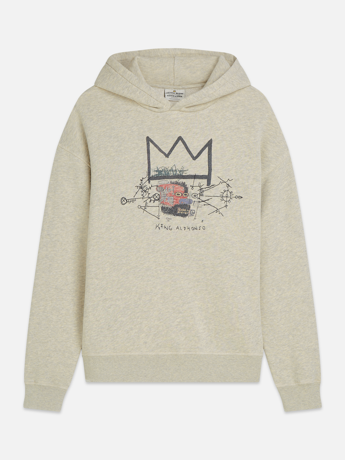 Basquiat Washed Artwork Relaxedfit Hoodie
