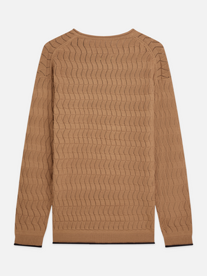 Pointelle Dropped Shoulder Pullover