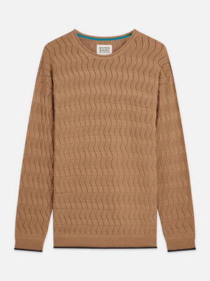 Pointelle Dropped Shoulder Pullover