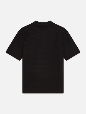 Structured Knitted Regular-Fit Polo