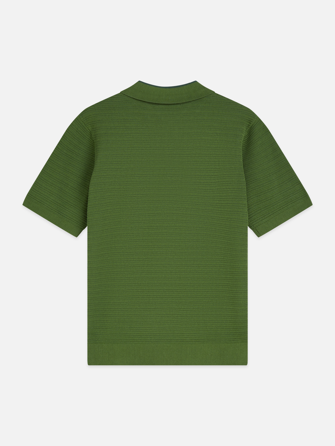 Structured Knitted Regular-Fit Polo