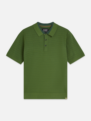 Structured Knitted Regular-Fit Polo
