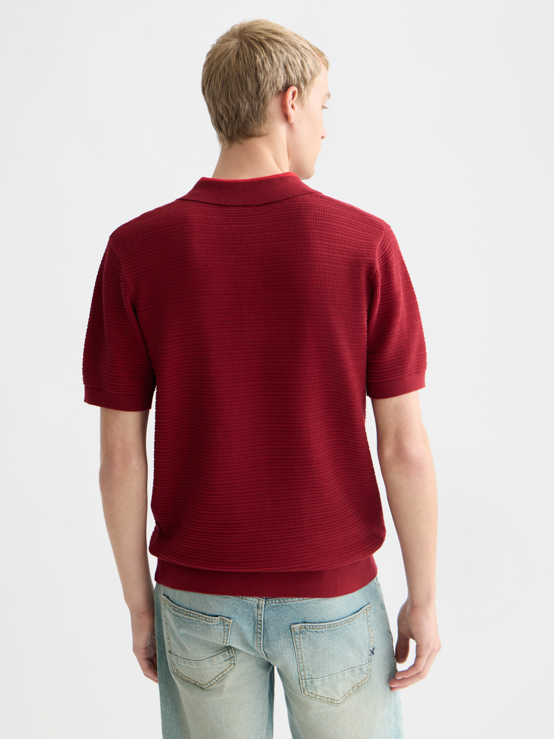 Strukturiertes Strickpolo, Regular Fit
