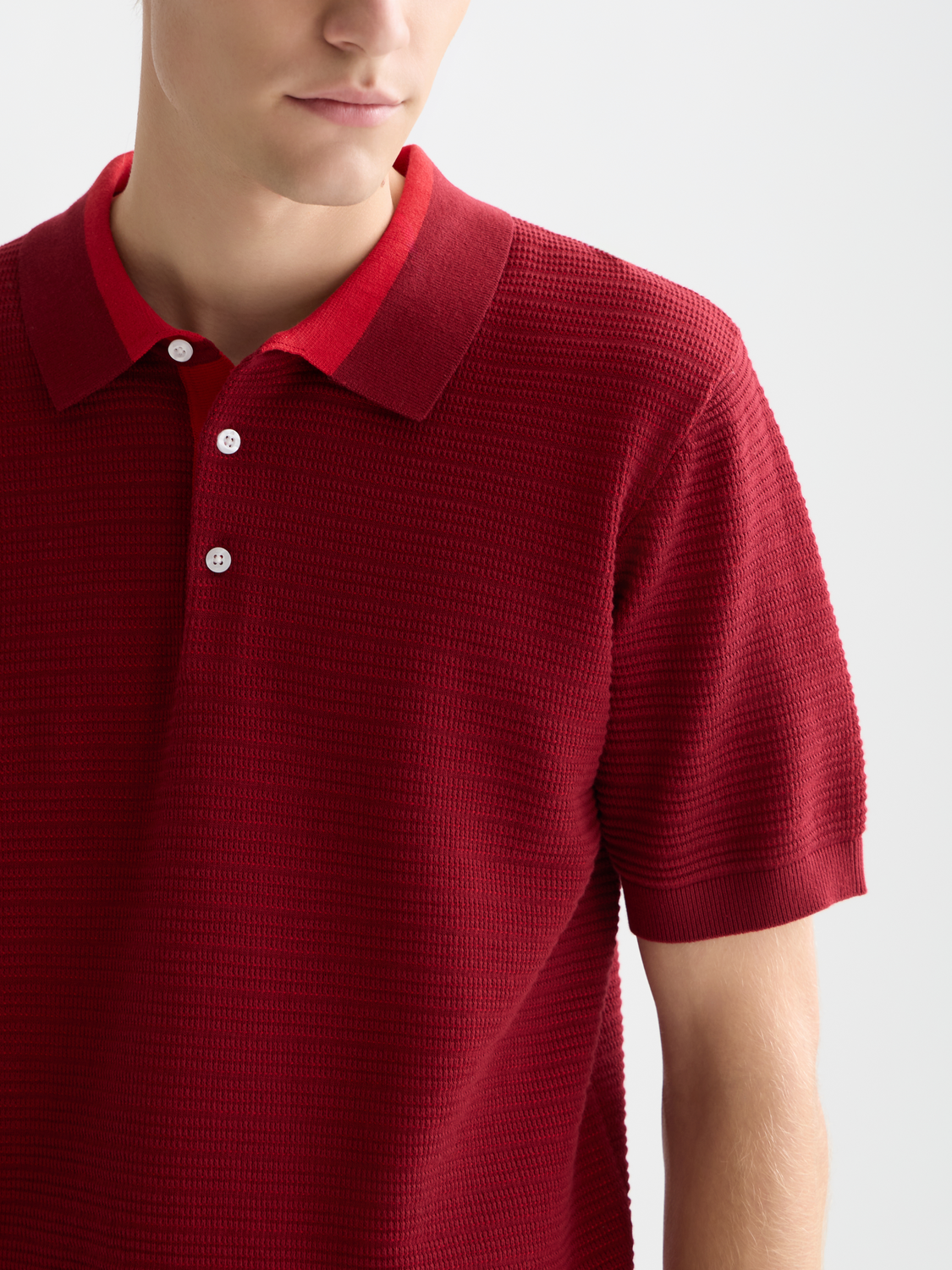Strukturiertes Strickpolo, Regular Fit