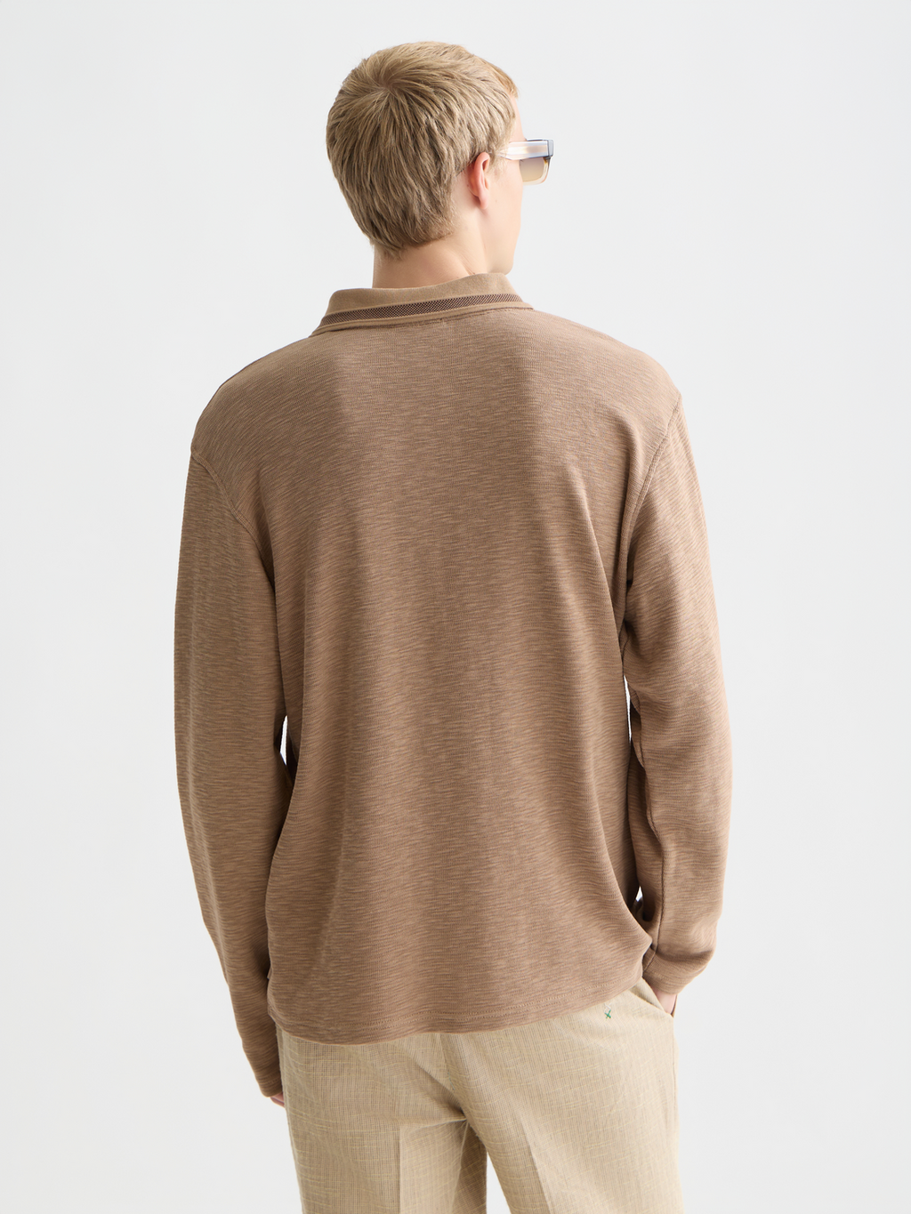 Structured Relaxedfit Longsleeved Polo