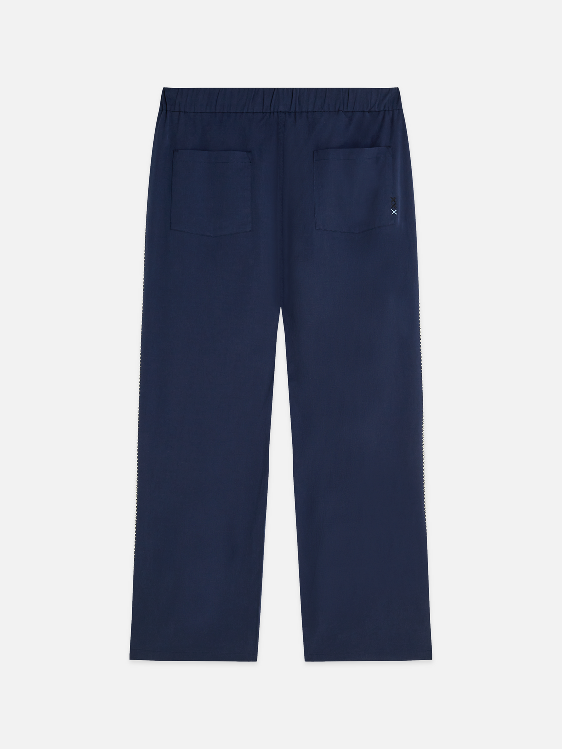 Pantalon de jogging droit décontracté Otis en mélange coton-tencel brodé